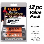 Quest 6366  -  D16-6FJ (12pk) Q-Jet 18MM Black Maxx Composite Rocket Motors