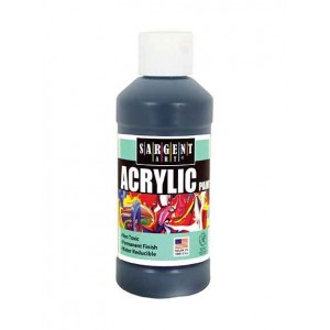 Black 8oz Acrylic Paint  - Sargent Art 2385