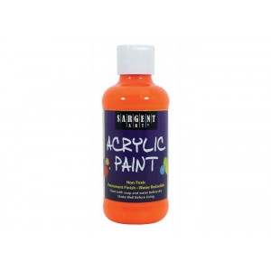 Flourescent Orange 8oz Acrylic Paint  - Sargent Art 2214