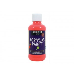 Flourescent Red 8oz Acrylic Paint  - Sargent Art 2220