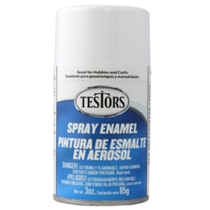 Testors Enamel Spray 3oz  Gloss White- Tes1245