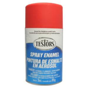 Testors Enamel Spray 3oz  Flat Red- Tes1250