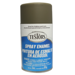 Testors Enamel Spray 3oz  Flat Olive Drab - Tes1265