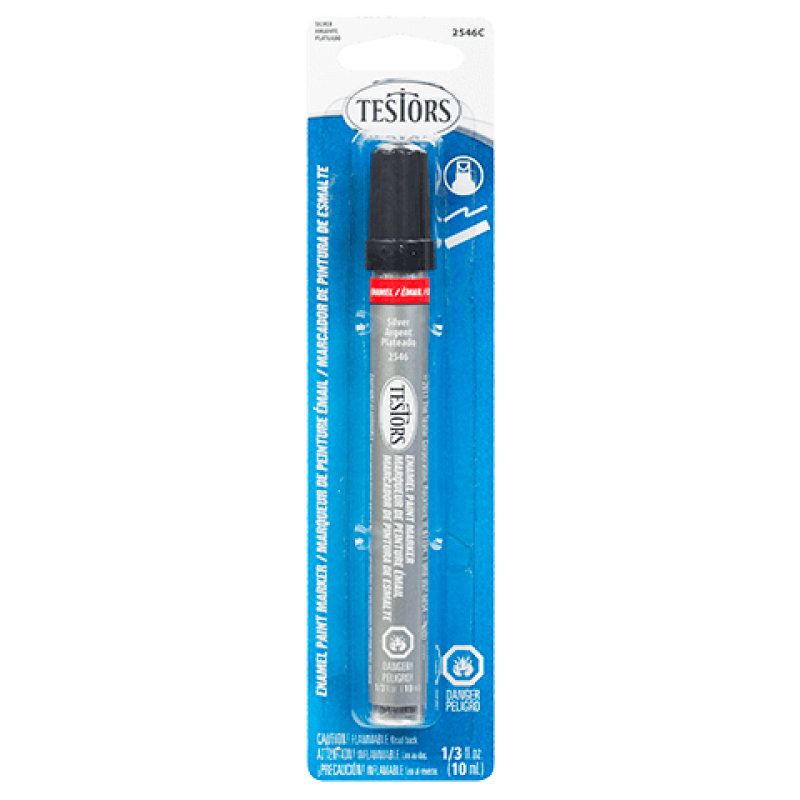 Testors Enamel Paint Marker, Metallic Silver Testors AC Supply