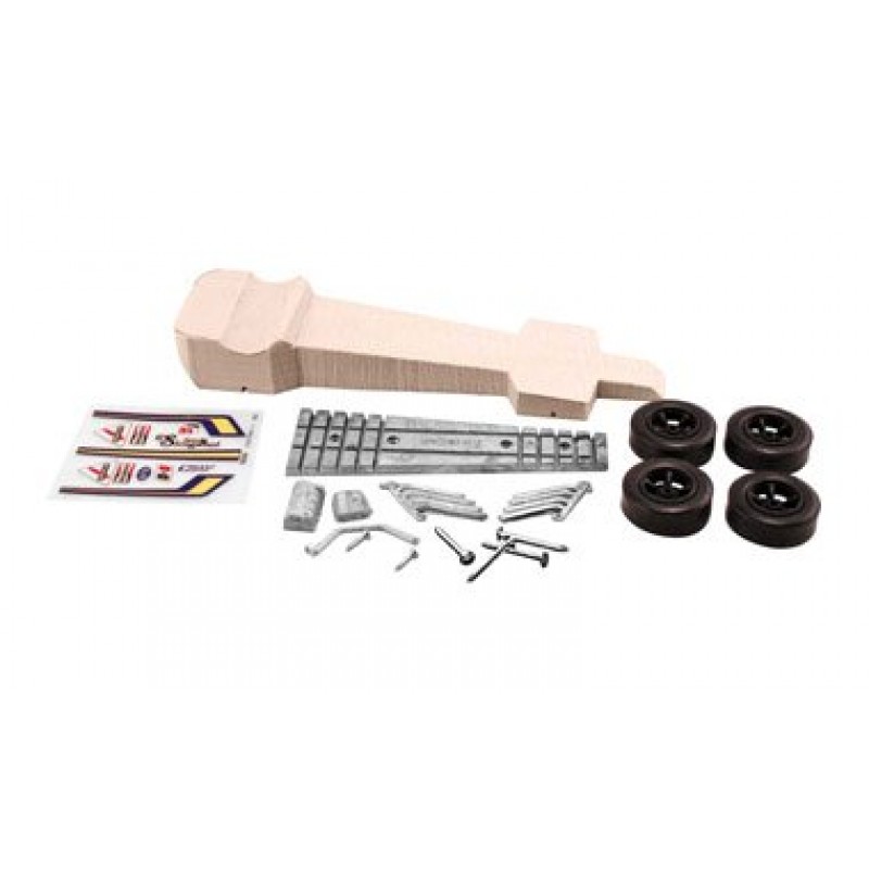 Pinecar Deluxe Car Kit, Deluxe Pinewood Derby Kit