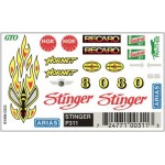 Pinecar Stinger Dry Transfer Decals - WOO311