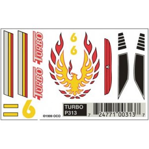 Pinecar Turbo Dry Transfer Decals - WOO313