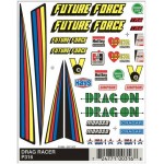 Pinecar Drag Racer Dry Transfer Decals - WOO316