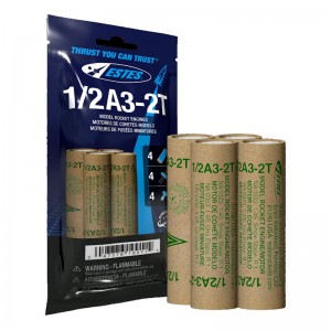 Estes 10011 - 1/2A3-2T Model Rocket Engines (4) - NEW BAGGED VERSION Estes 10011 - 1/2A3-2T Model Rocket Engines (4) - NEW BAGGED VERSION