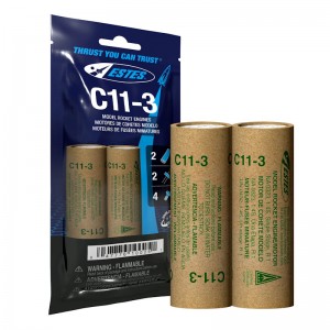 Estes 10025 - C11-3 Model Rocket Engines (2) - NEW BAGGED VERSION