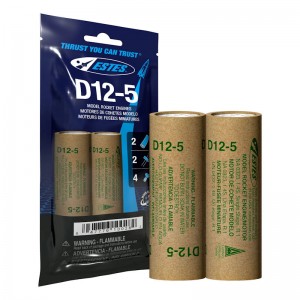 Estes 10028 - D12-5 Model Rocket Engines (2) - NEW BAGGED VERSION