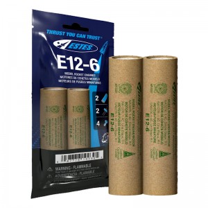 Estes 10030 - E12-6 Model Rocket Engines (3) - NEW BAGGED VERSION