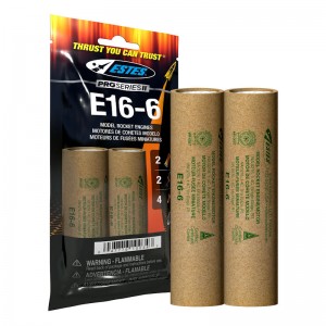 Estes 10034 - E16-6 Model Rocket Engines (2) - NEW BAGGED VERSION