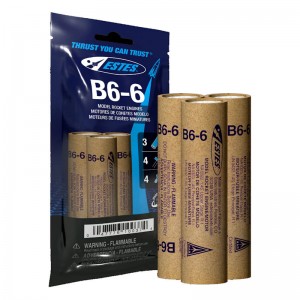 Estes 10037 - B6-6 Model Rocket Engines (3)  NEW BAGGED VERSION 