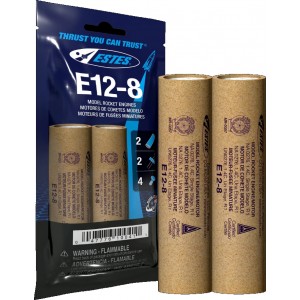 Estes 10041- E12-8 Model Rocket Engines (3) - NEW BAGGED VERSION - Estes 10041- E12-8 Model Rocket Engines (3) - NEW BAGGED VERSION -