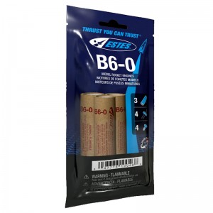 Estes 10046 - B6-0 Model Rocket Engines (3) - NEW BAGGED VERSION Estes 10046 - B6-0 Model Rocket Engines (3) - NEW BAGGED VERSION