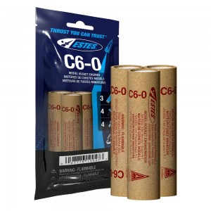 Estes 10047 - C6-0 Model Rocket Engines (3)  - NEW BAGGED VERSION